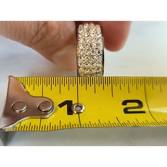 925 Sterling Silver CZ Band Ring, Size US 8 Vintage, READ - Picture 10 of 10